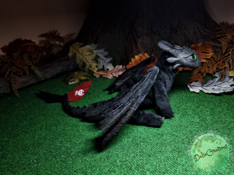 TO ORDER Toothless How to train Dragon night fury Poseable Art Doll Dragon doll available made to order, see below for more info image 8