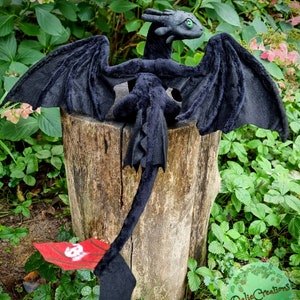 TO ORDER Toothless How to train Dragon night fury Poseable Art Doll Dragon doll available made to order, see below for more info image 2