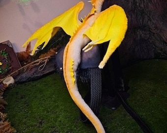 Yellow Dragon armor shoulder, artdoll dragon, dragon to wear, shoulders dragon, shoulder piece, eva foam armor, cute dragon