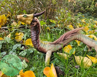 Elronied - noodle ArtDoll Dragon - chinese Dragon - Mythical creature - poseable ArtDoll dragon - polymer clay dragon - poseable doll