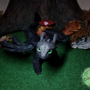 TO ORDER Toothless How to train Dragon night fury Poseable Art Doll Dragon doll available made to order, see below for more info image 5