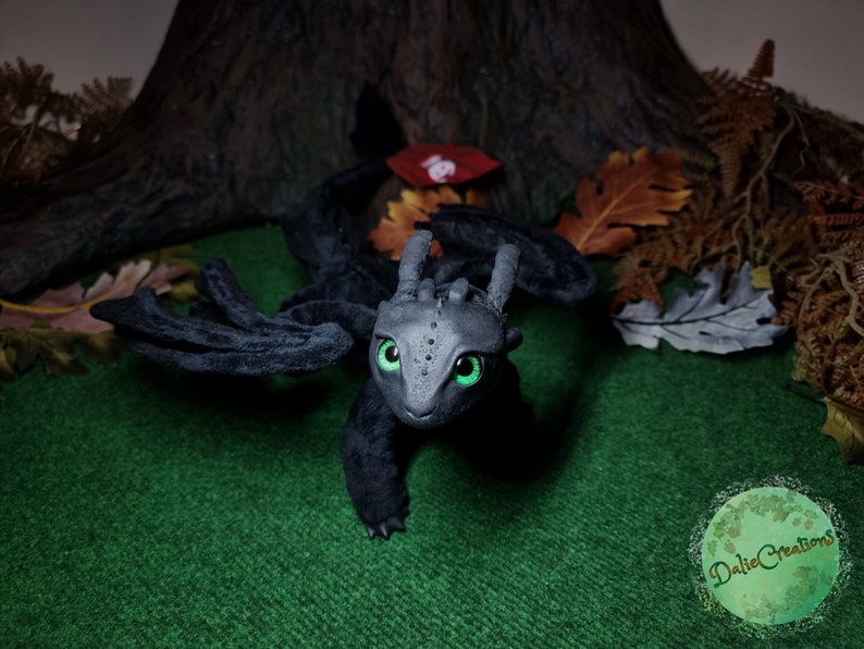 TO ORDER Toothless How to train Dragon night fury Poseable Art Doll Dragon doll available made to order, see below for more info image 5