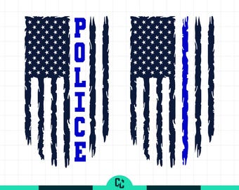 Thin Blue Line Flag Svg, Police Officer, Police Flag, Back To Blue, Law Enforcement, Svg, Png, Cut File, Cricut