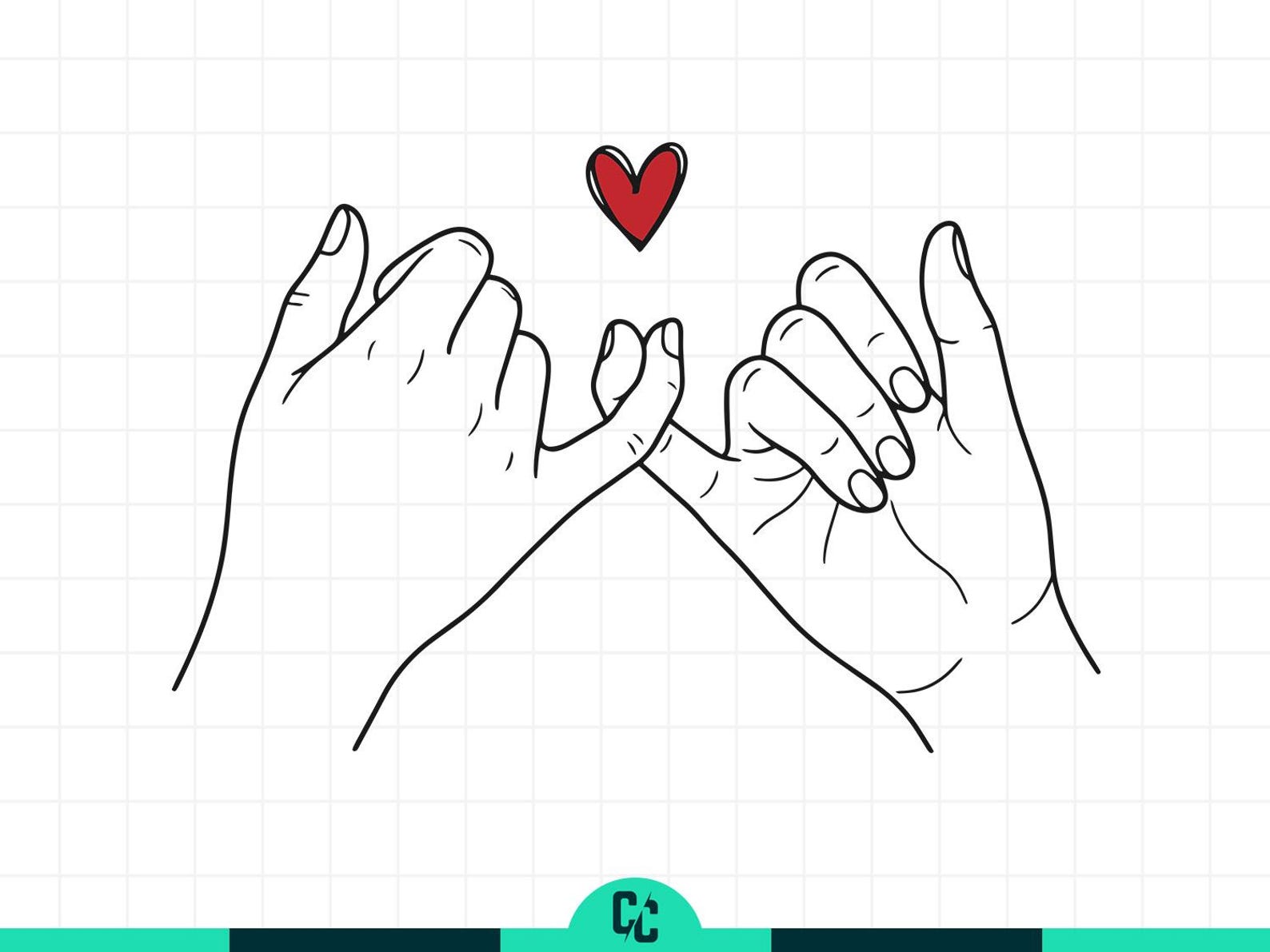 Pinky Promise Svg, Besties Couple Hands Svg, Best Friends Svg, Hand ...