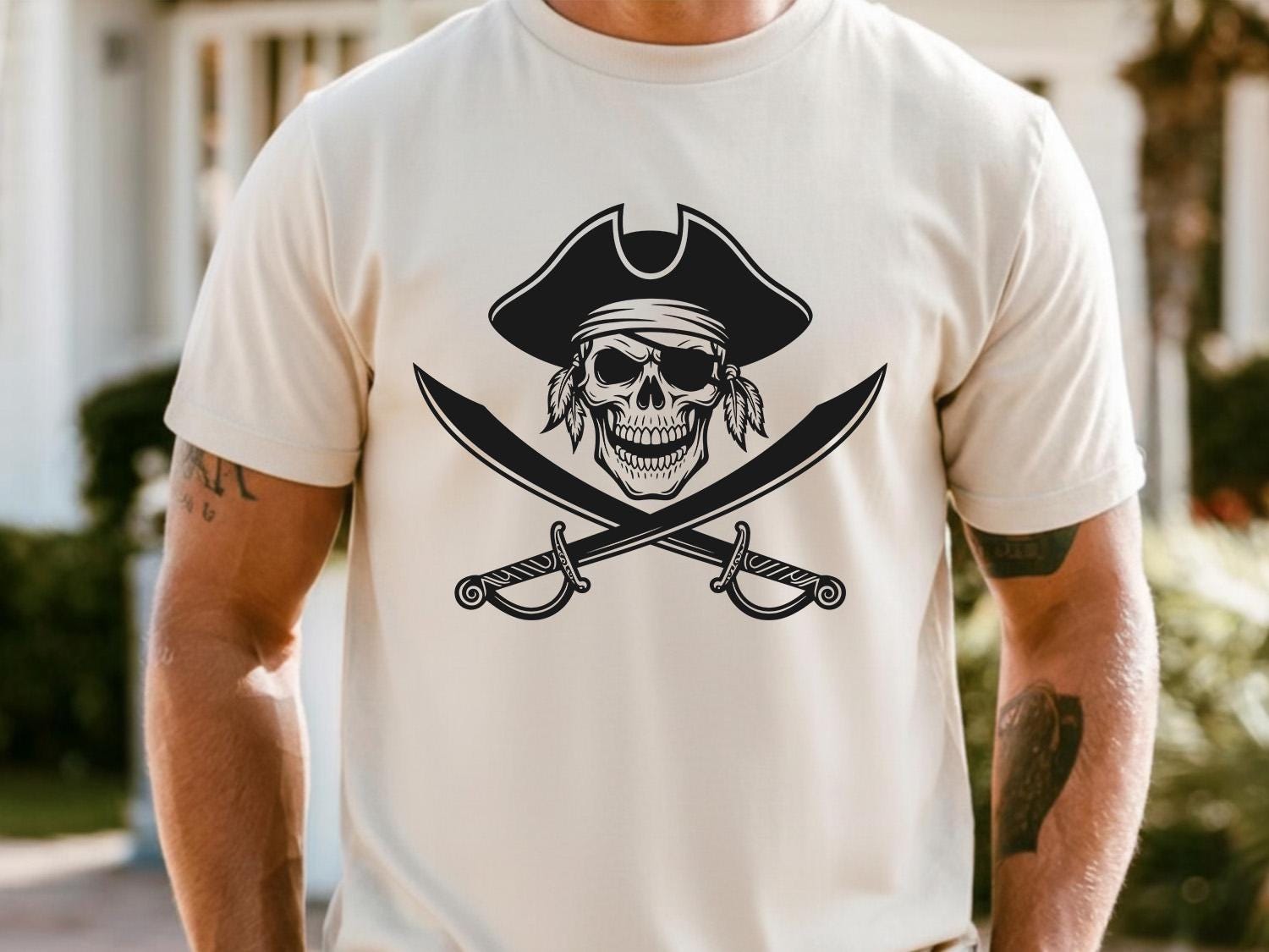 Pirate Skull Svg, Crossed Swords Cut File, Jolly Roger Buccaneer ...