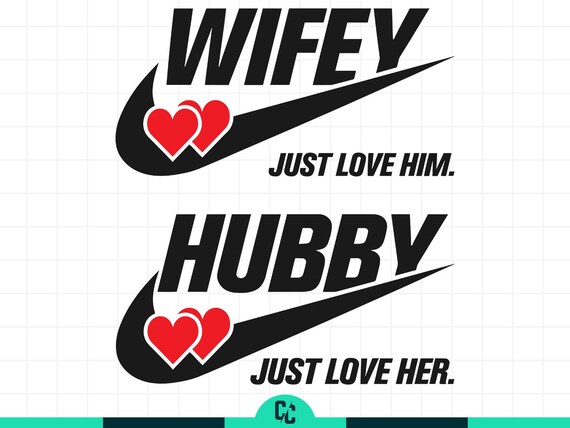 Wifey Hubby Just Love Him Her Svg, Couples Matching Shirts Svg, Wedding Anniversary Png, Valentines Day Svg for Shirts, Husband Wife Svg