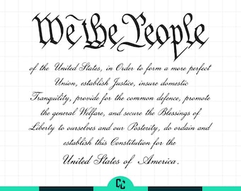 We the People Svg Constitution Preamble Svg Png for Shirts Patriotic USA American Flag Style 1776 Liberty Independence Day Digital Download