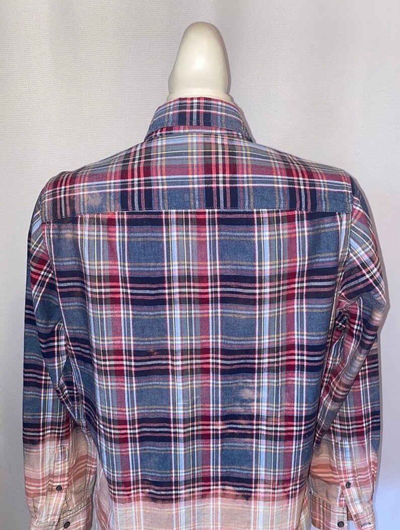 Size M dip dyed shirt Bleached Button Down Shirt