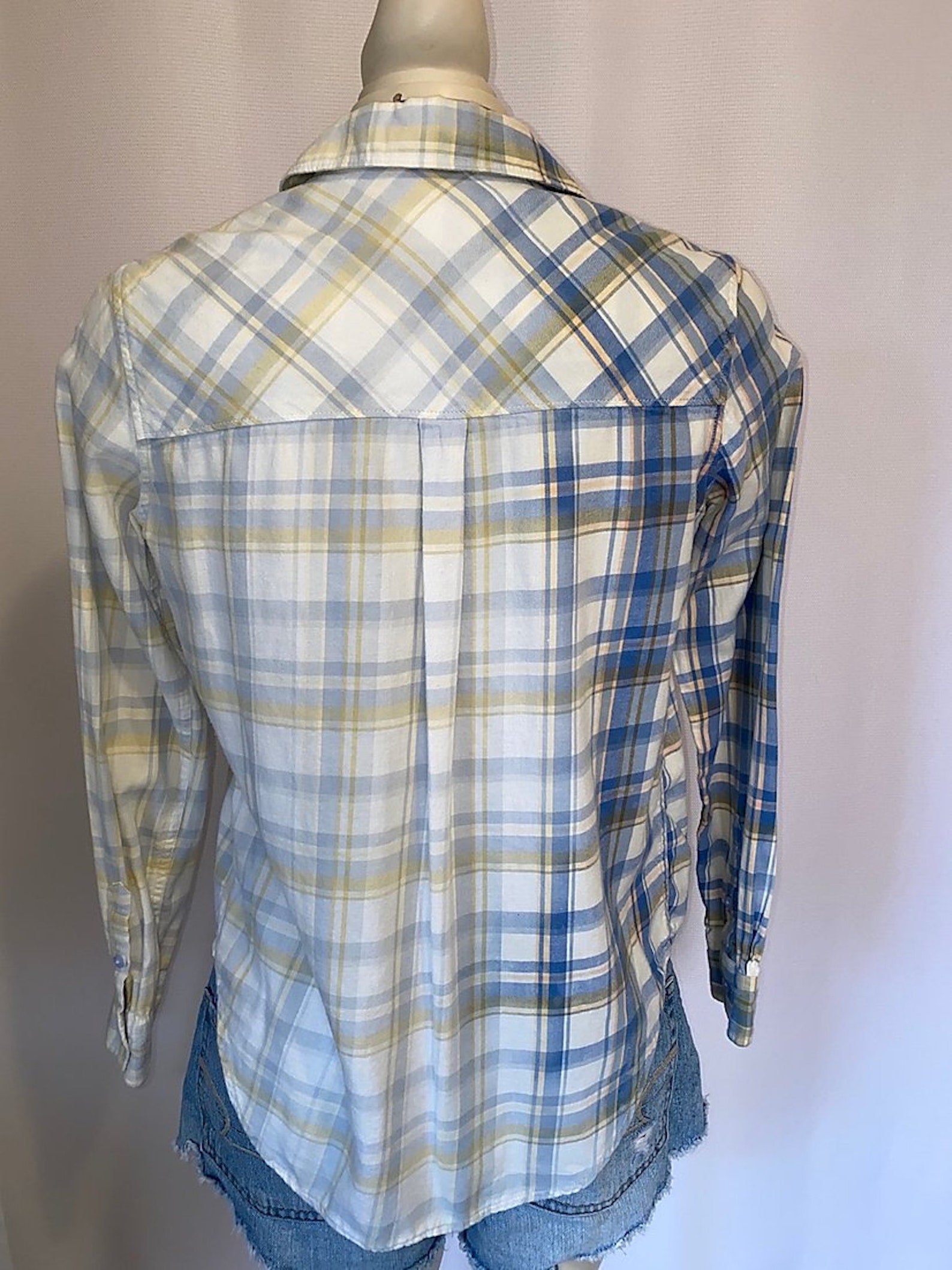 Size S Half and Half Colored Dip Dyed Button Down Shirt Etsy