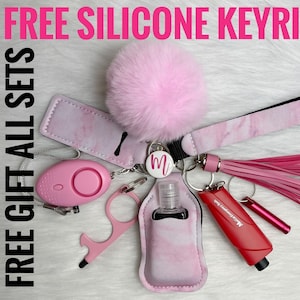Personalization SAFETY KEYCHAINS SET 11 pcs Utility Keychain, Protection  Keychain, Monogrammed Protection Keychains, Wristlet Keychain
