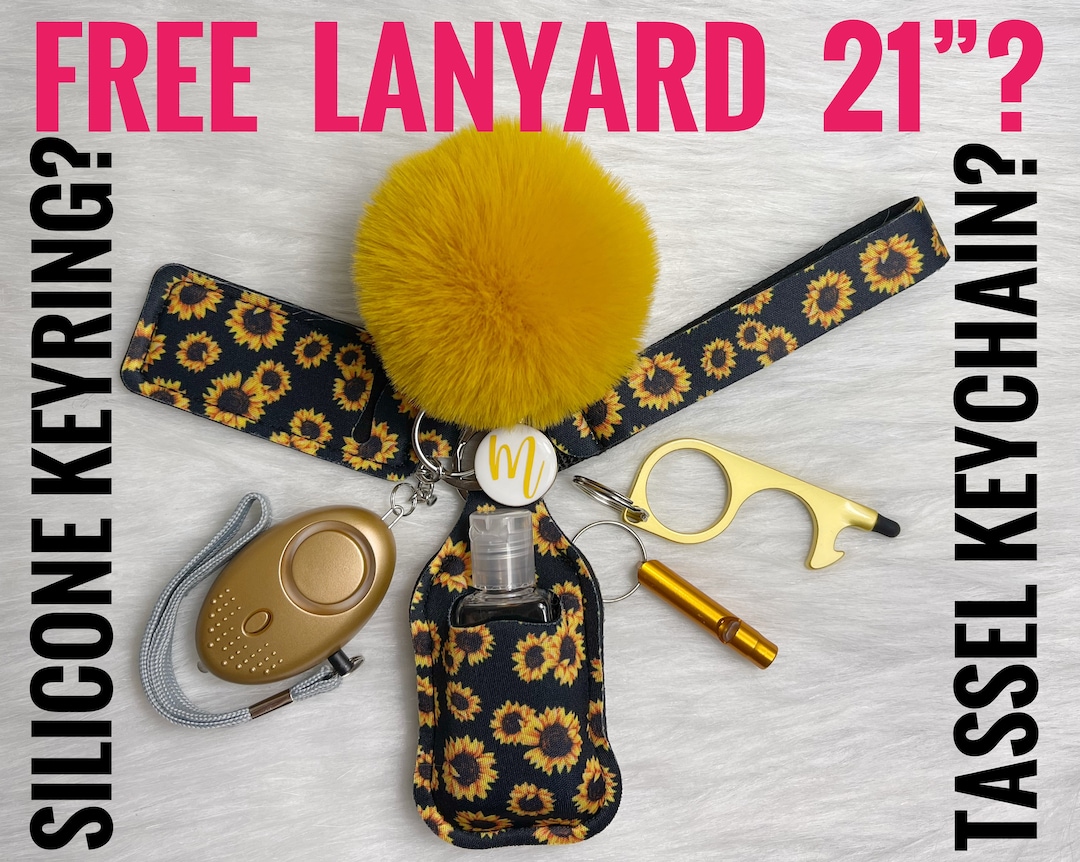 9 Piece Safety Keychain, Utility Keychain, Protection Keychain, Monogrammed Protection Keychains