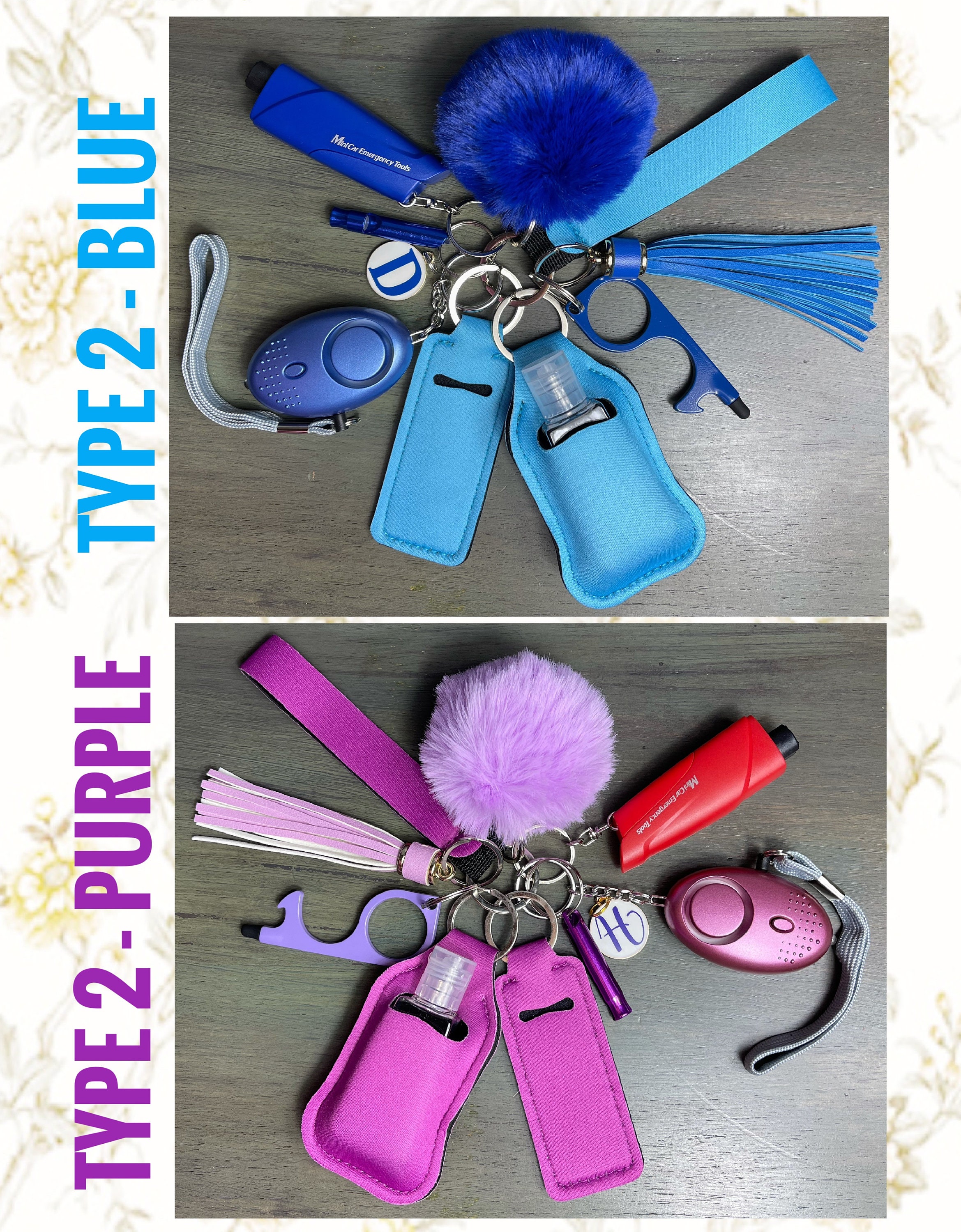 11 PIECE SAFETY KEYCHAINS Utility Keychain Protection Etsy