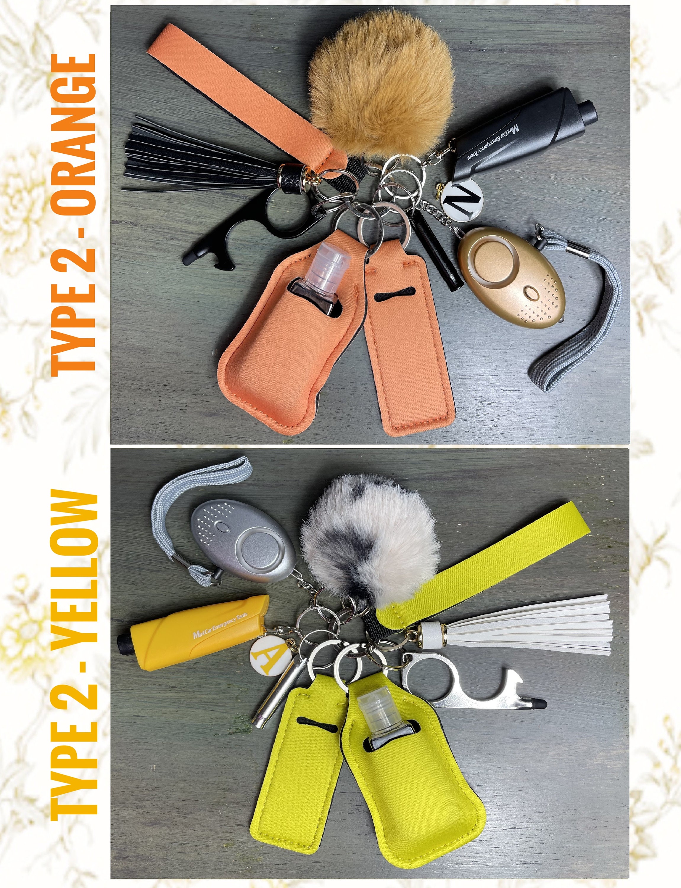 11 PIECE SAFETY KEYCHAINS Utility Keychain Protection Etsy