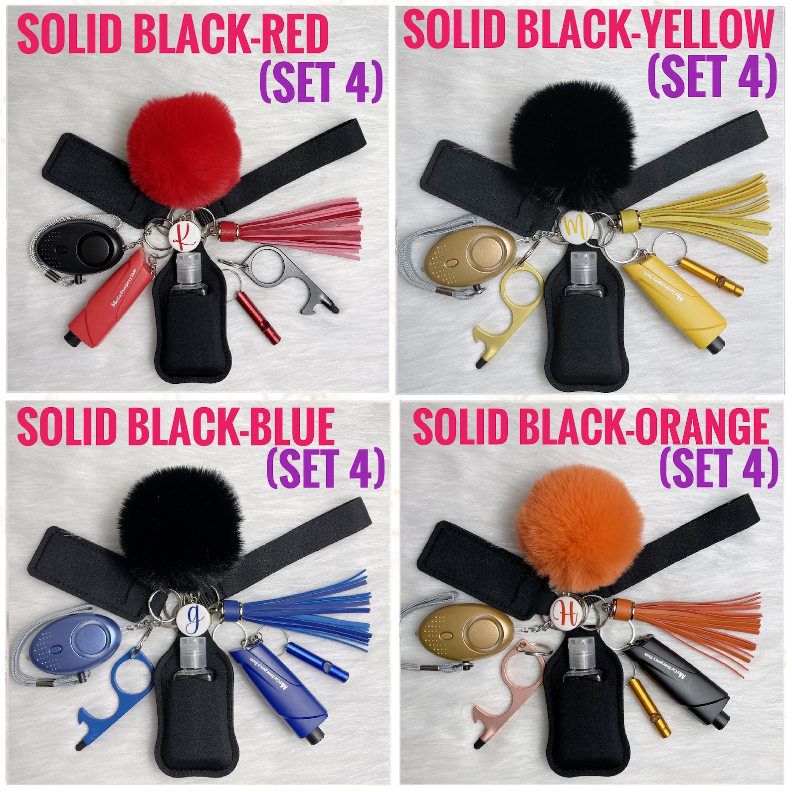 SAFETY KEYCHAINS SET 11 Pcs Utility Keychain Protection Etsy