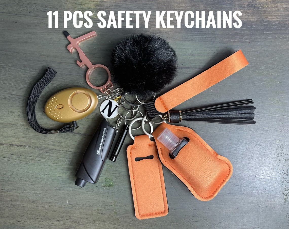 SAFETY KEYCHAINS SET 11 pcs Utility Keychain Protection Etsy