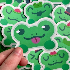 Frogs In Hats Stickers