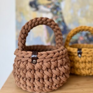 Video instructions Crochet your Easter basket or basket with handle with Iraqnithome / storage basket instructions image 4