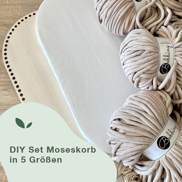 DIY Set für Baby-Korb, Moseskorb für Online Kurse Design von iraknithome, Moseskorb Set zum selber häkeln