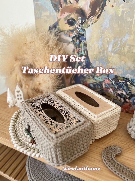 DIY Set Tissue Box With Video Instructions / Tutorial / Crochet Tissue Box Yourself