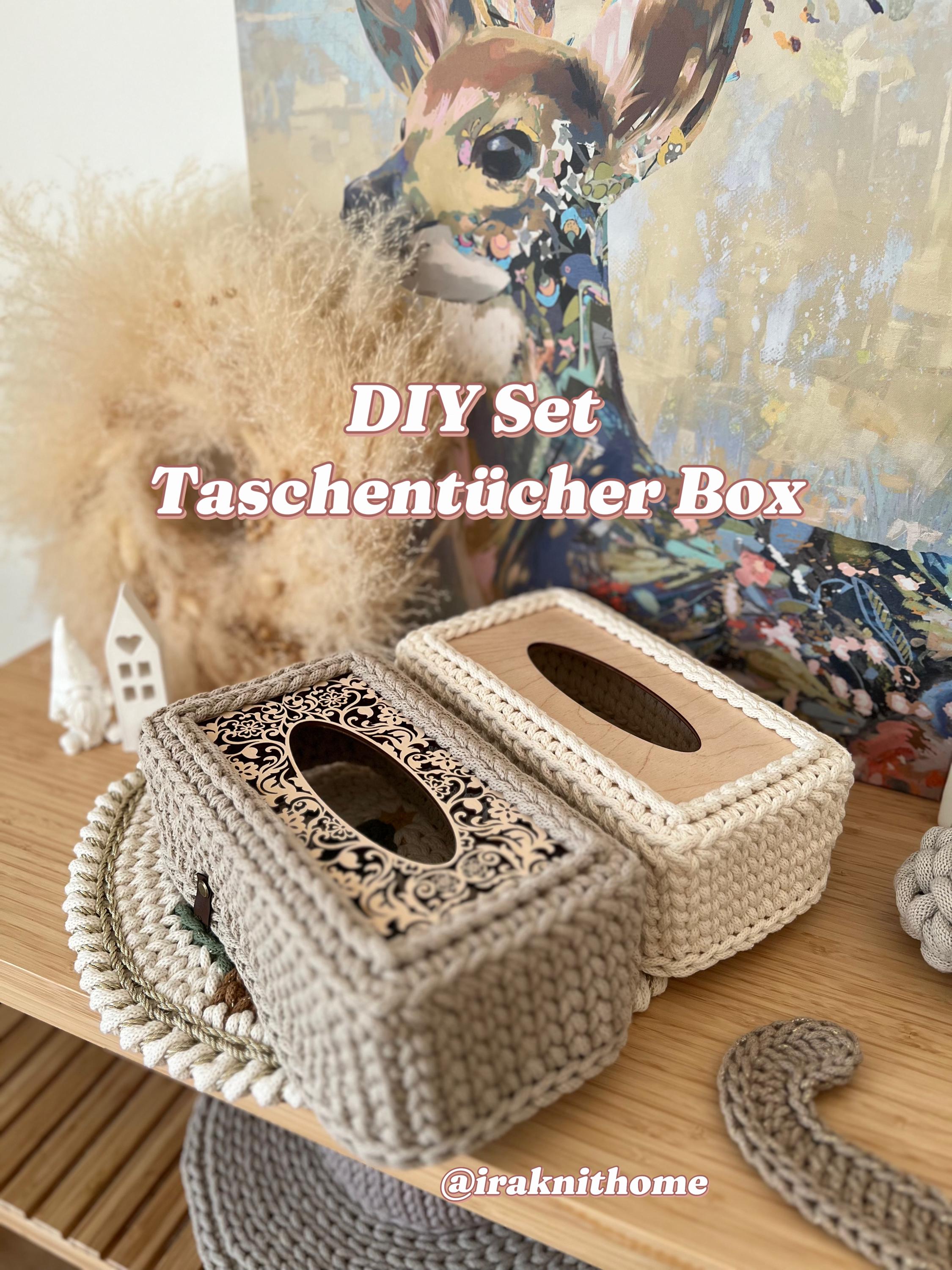DIY Set Tissue Box With Video Instructions / Tutorial / Crochet