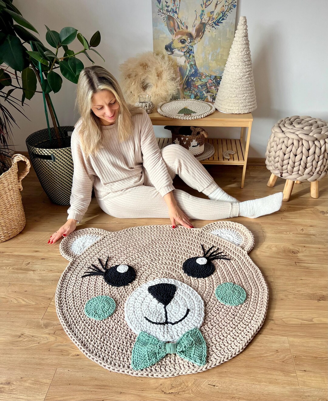 Bear Rug | Teddy Bear Rug | Baby Rugs | Nursery Rug - Etsy