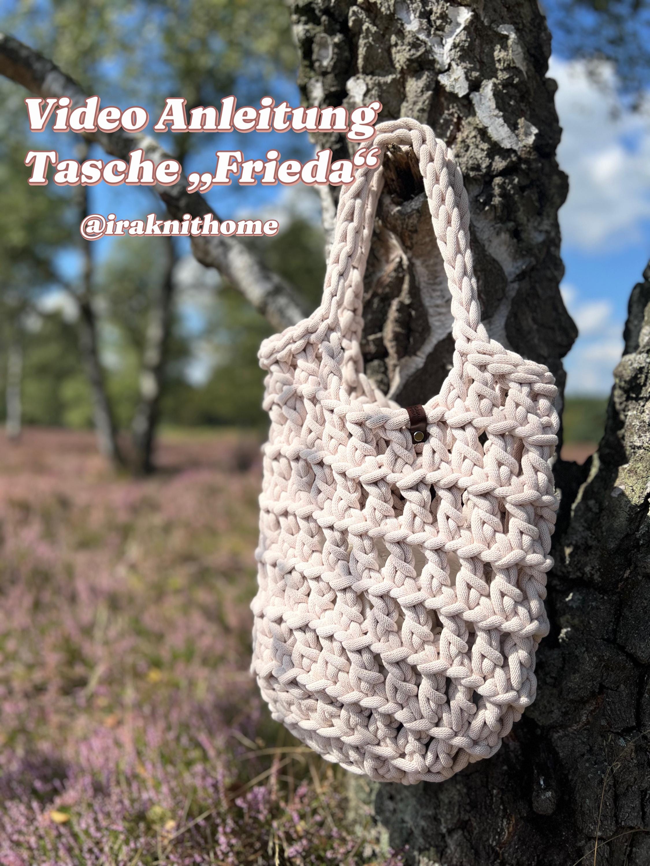 Video tutorial bag “Frieda” by Iraknithome/ Tutorial bag / Crochet instructions / Instructions /