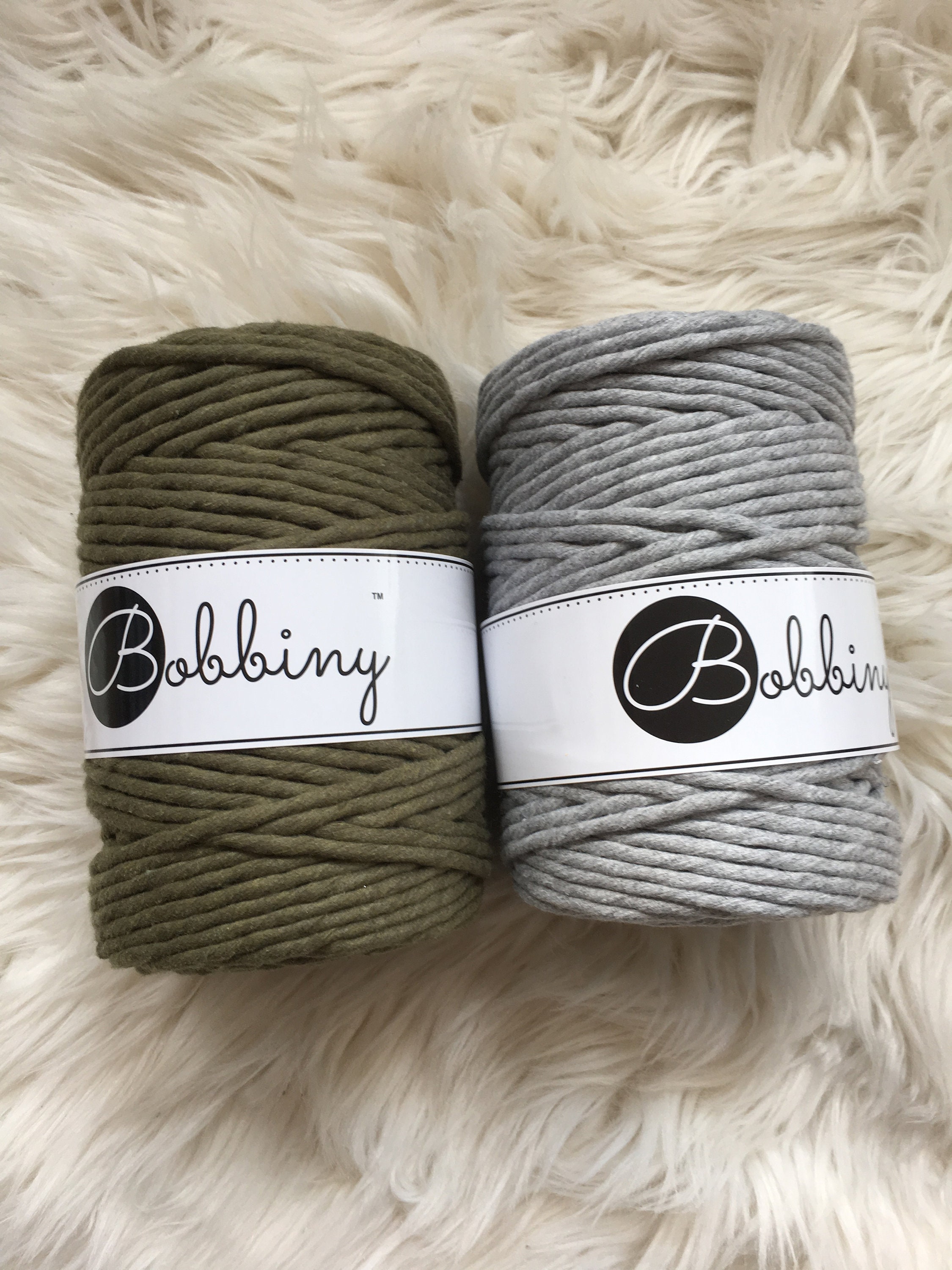 5 mm Bobbiny Premium Macrame, Bobbiny Macrame Yarn 5 mm twisted 100 m in different colors