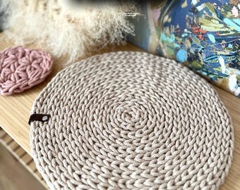 Placemats / table mats / table mat, table decoration made of 5 mm cotton cord