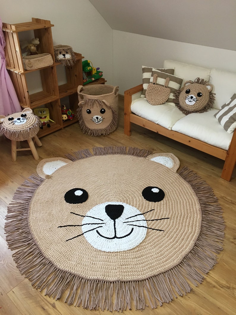 Animals Rug Kids Rugs Bear Carpet Nursery Ideas Etsy