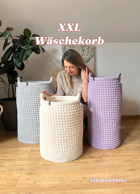 DIY Set XXL Wäschekorb + Video Anleitung / Set XXL Aufbewahrungskorb