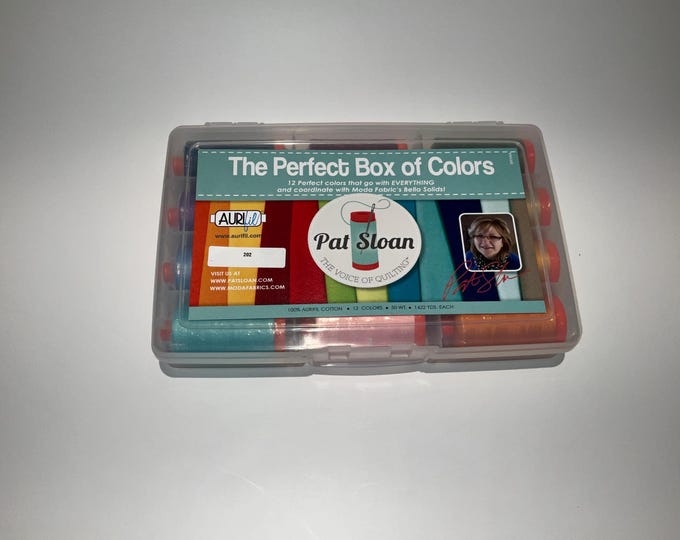 Perfect Box Thread Aurifil . Pat Sloan Perfect Box of Colors . 50 Wt. Aurifil Cotton ...