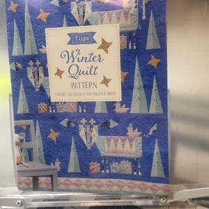 Tilda Winter Kit Quilt. Uses OOP and Rare  Bird Pond Fabric. Tilda Solids and Buttons. Paper Pattern.  Does not include Backing Fabric.