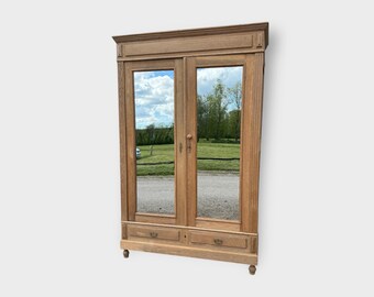 Stunning Vintage Rustic French Oak Ornate 4 Door Armoire Breakdown ...