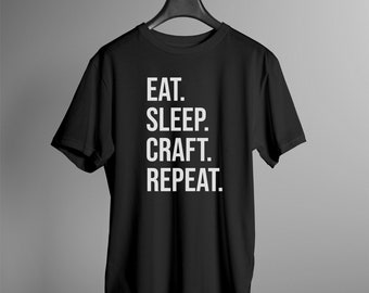 Eat Sleep Craft Repeat Craft Room Sign Handmade Craft Gift 774