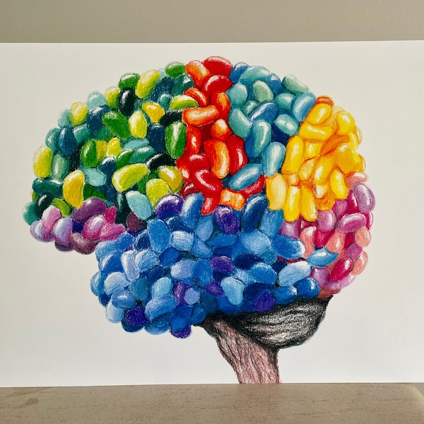 Jelly Bean Brain Print: Anatomia, dekoracja psychologiczna