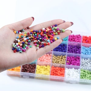 2000 PCS Glass Seed Jewelry Beads 2.5mm For DIY Bracelet Necklace Jewelry Making Small Charm Accessories