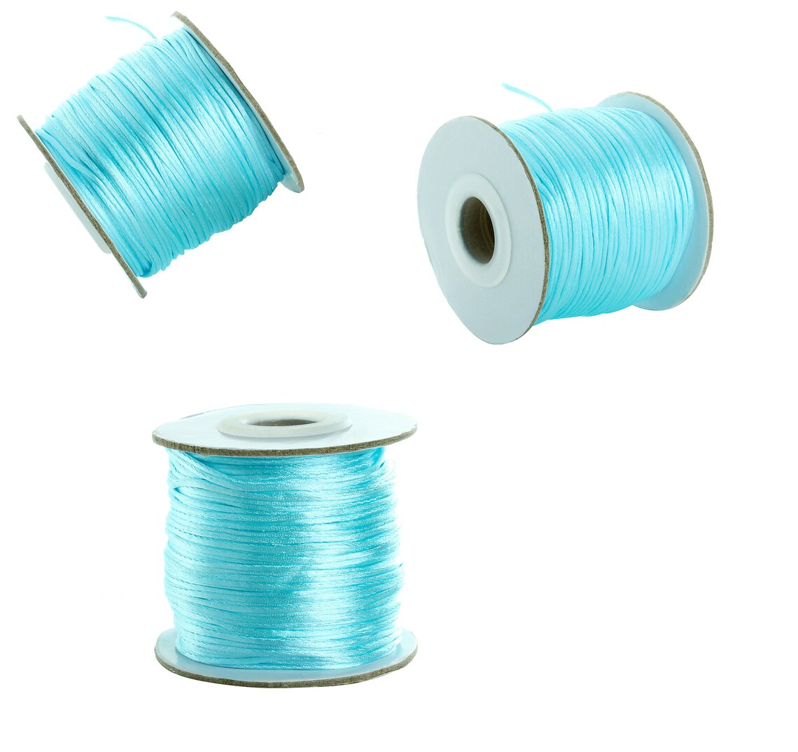 80 Yards 1.5mm Nylon Silk Beading Cord Satin Rattail Macrame Threading