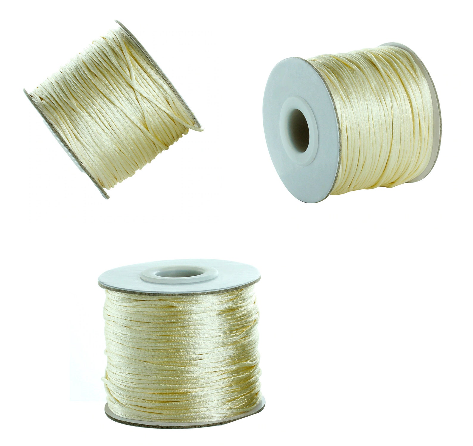 80 Yards 1.5mm Nylon Silk Beading Cord Satin Rattail Macrame Threading