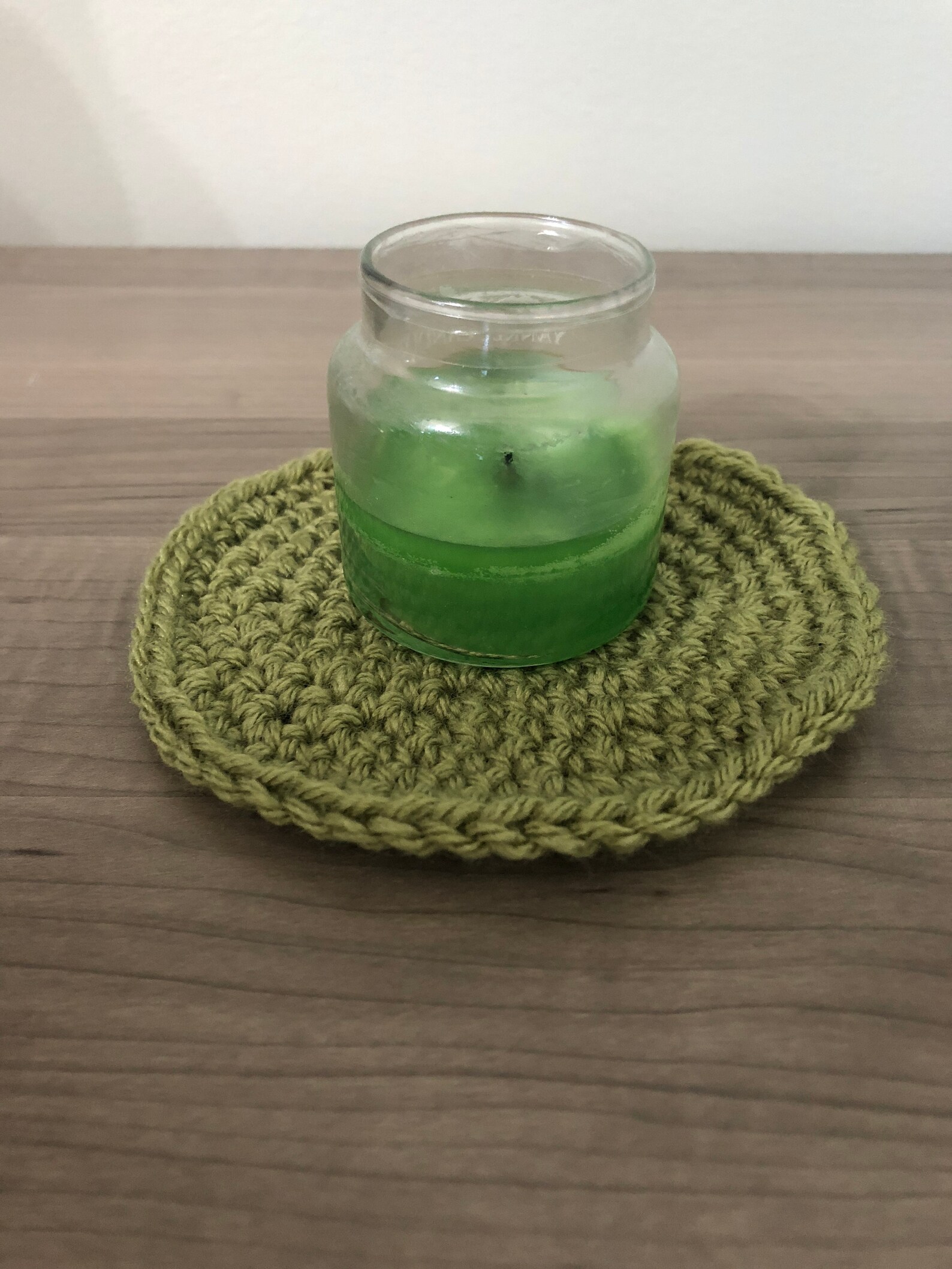 Set of two coasters green coasters pretty coasters Etsy