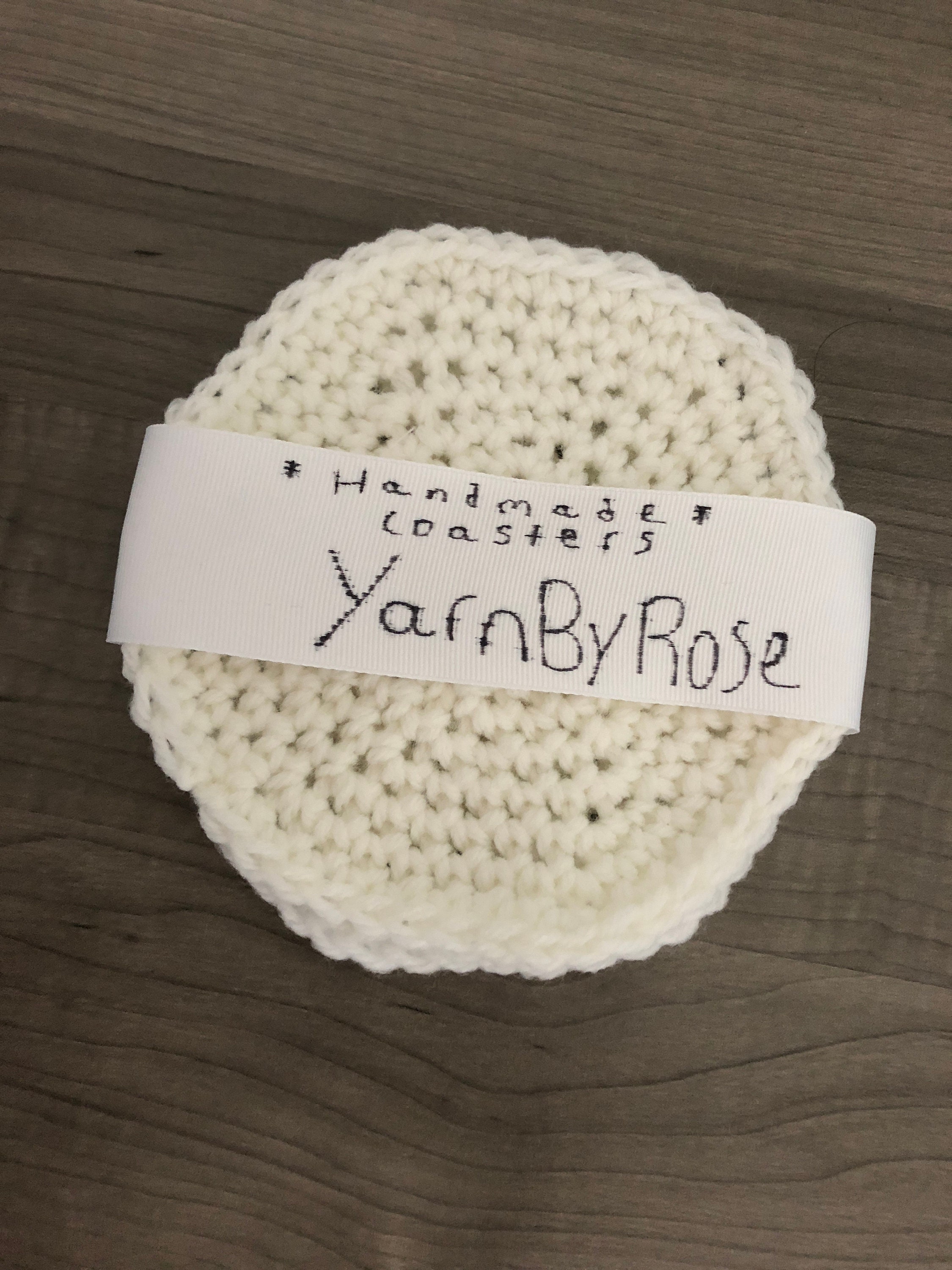 Set of two coasters white coasters pretty coasters Etsy