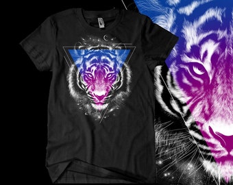 Galactica Tiger T-Shirt: Soft Cotton Unisex Graphic Tee