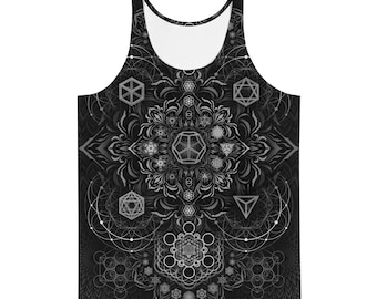 Tanktop Heilige Geometrie: EDM-kleding voor Rave Festival