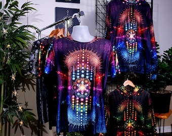 Sacred Geometry Shirt voor heren - Stijlvol en spiritueel heren-T-shirt met ingewikkelde geometrische patronen
