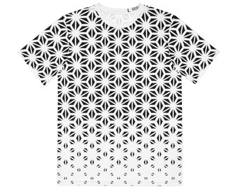 Intricate Geometric Flower Star Pattern T-Shirt - Men's Rave Clothing