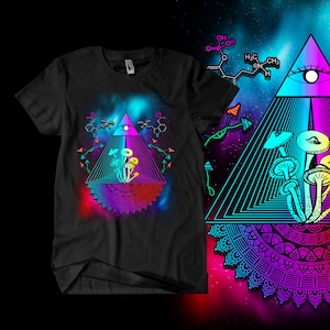 Magic Mushroom Shirt, Psychedelic Shirt, Mens Rave Clothing