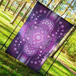 UV Reaktive Wandbehang, Mandala Wandkunst, Trippy Schwarzlicht Wandteppich, Im Dunkeln leuchtende Wandteppiche, Schwarzlicht Kunst, Psychedelischer Hintergrund