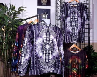 Sacred Geometry Hoodie: Psychedelic Festival Rave Unisex Clothing
