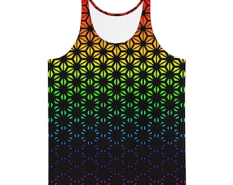 Geometrische tanktop Rainbow Star: festivalkleding