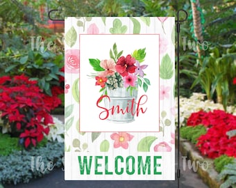 Spring Summer Floral Garden Flag Design | Sublimation Garden Flag | Garden Flag Template | Flag Design for Download