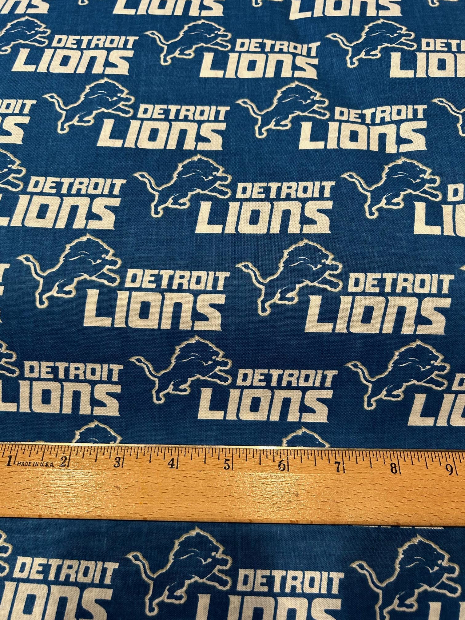 Ships in 24 hours - Detroit Lions cotton fabric by the quarter yard